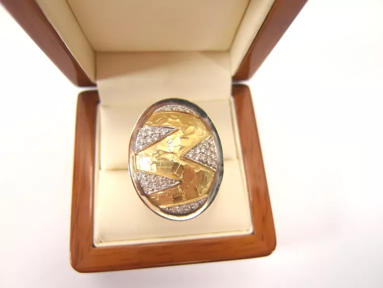 FANTASTYCZNY ZŁOTY PIERŚCIONEK PR 585 R. 19