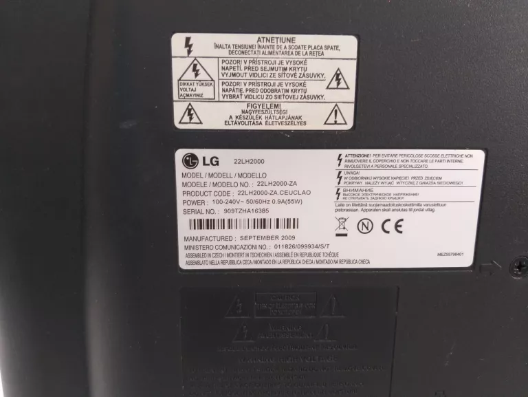 TELEWIZOR LCD LG 22LH2000 22 "