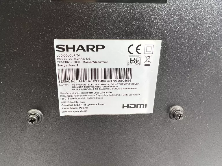 TELEWIZOR SHARP LC-24CHF4012E