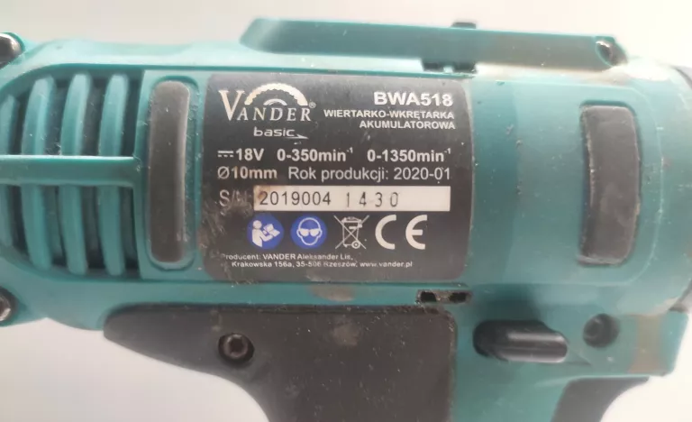 WKRĘTARKA VANDER  BWA 518  @X2AKU ŁADOWARKA