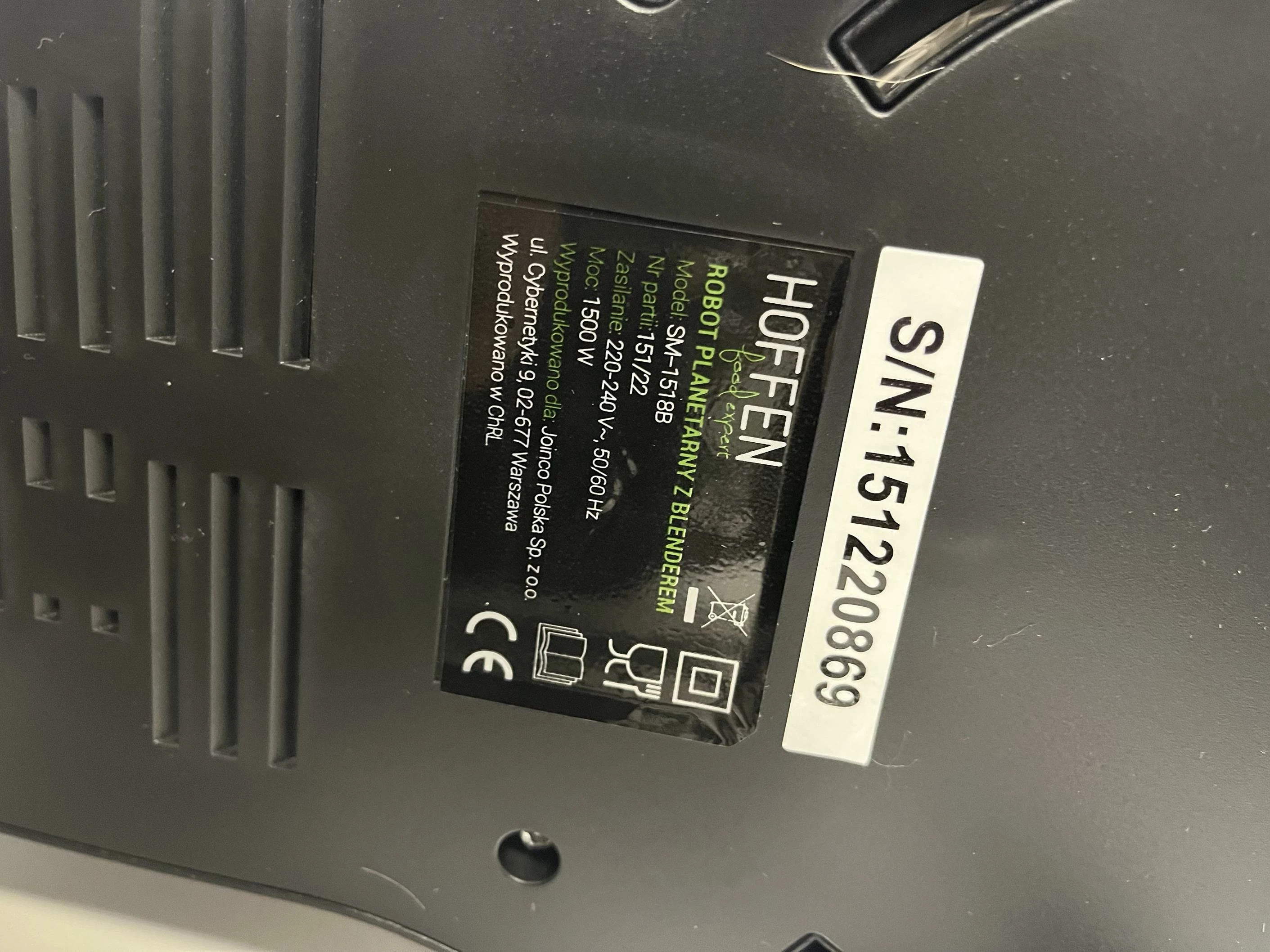 hoffen-robot-planetarny-z-blenderem-1500w-stan-uzywany