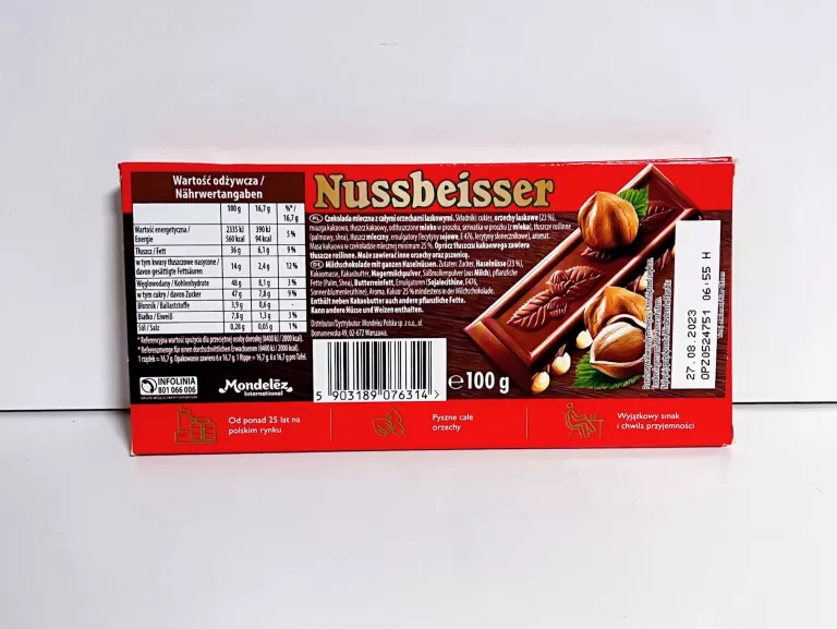 CZEKOLADA NUSSBEISSER 100G