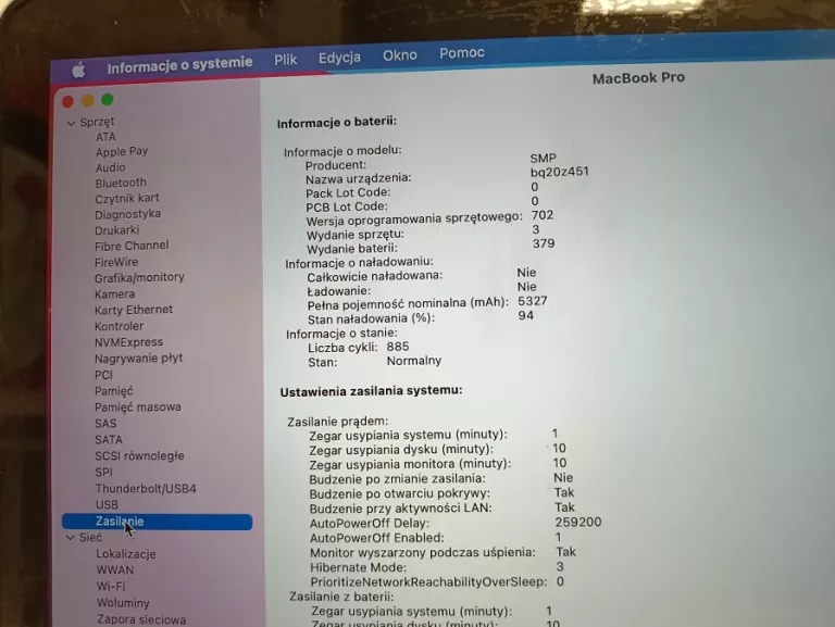 LAPTOP APPLE MACBOOK PRO A1502 8GB/256GB/I5