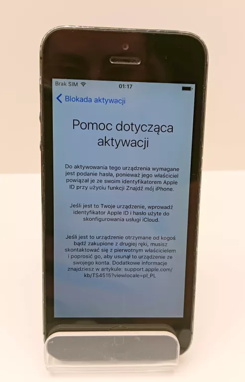 TELEFON IPHONE 5 ZABLOKOWANY ICLOUDE