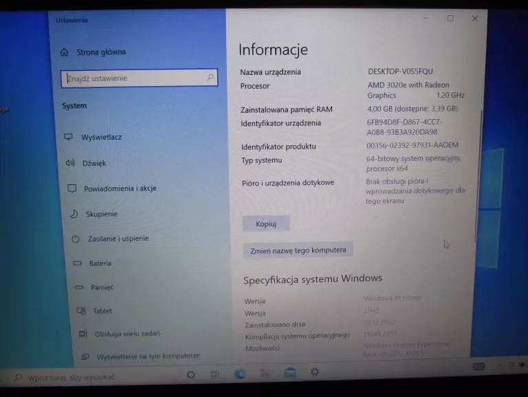 LAPTOP LENOVO IDEAPAD 1 14ADA05 4GB/128GB