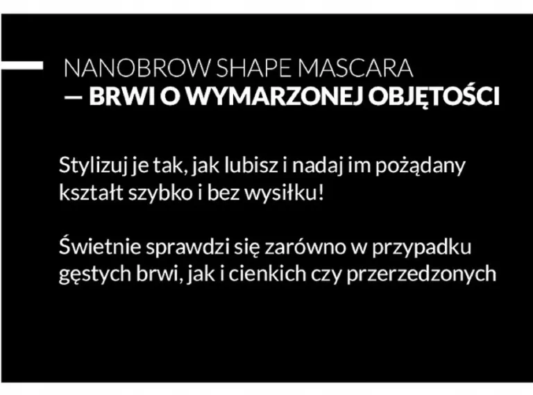 TUSZ DO BRWI BRĄZOWY - NANOBROW SHAPE MASCARA