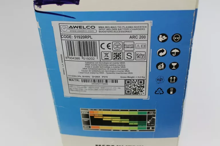 SPAWARKA INWERTEROWA AWELCO ARC 200 STAN FABRYCZN