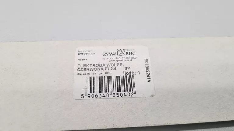 ELEKTRODY WOLFRAMOWE MOST 563546 2,4 MM 5 SZT.