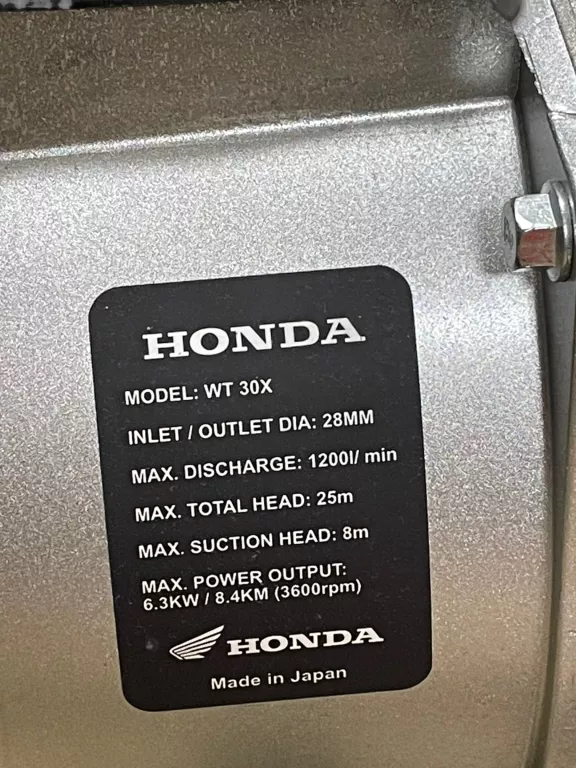 POMPA WODNA SPALINOWA HONDA WT30X OPIS***