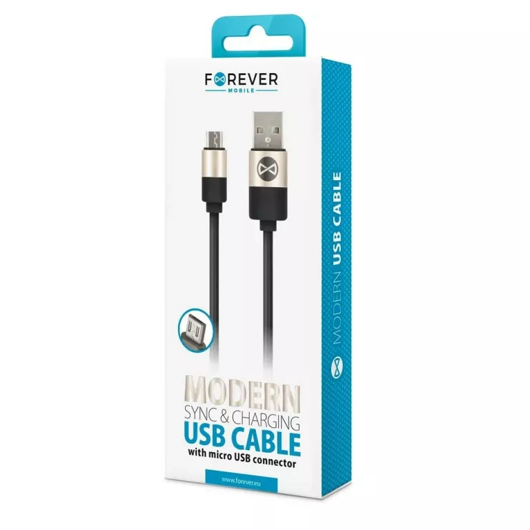 FOREVER KABEL MODERN USB-MICROUSB 1,0M 2A CZARNY