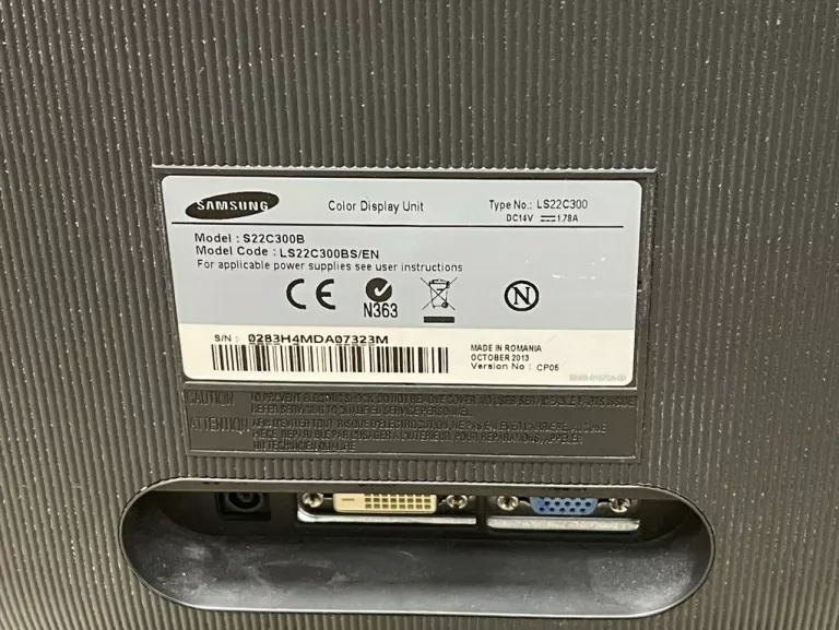 MONITOR SAMSUNG S22C300B 22' FULLHD 1920X1080 LED