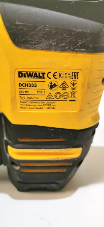 mlotowiertarka-dewalt-dch-333-predkosc-obrotowa-1000