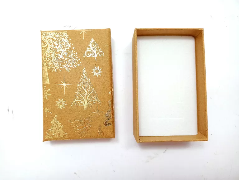 PUDEŁKO ŚWIĄTECZNE S ZŁOTA CHOINKA/8 CM/5 CM/2,5 /