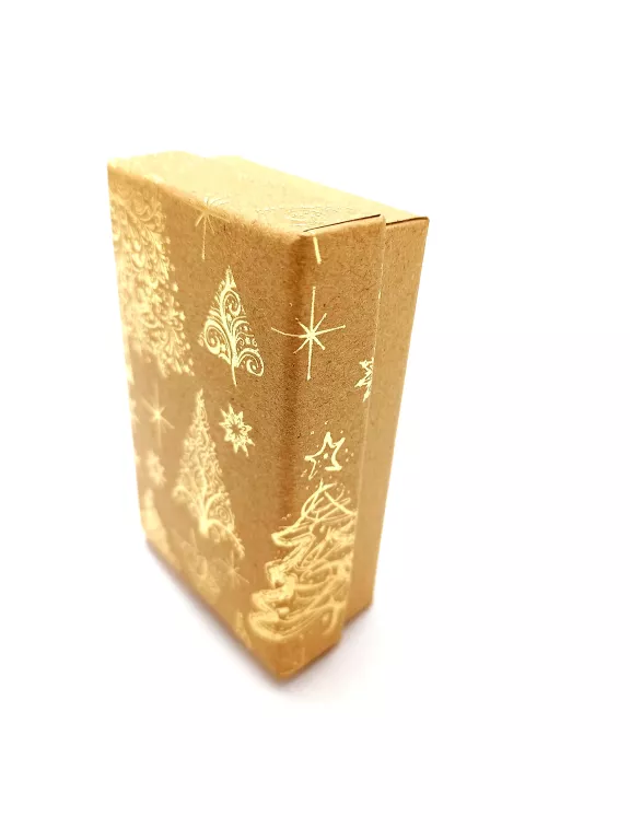 PUDEŁKO ŚWIĄTECZNE S ZŁOTA CHOINKA/8 CM/5 CM/2,5 /