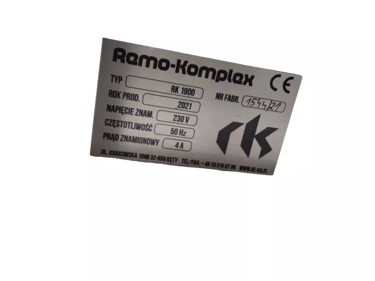 ZGRZEWARKA REMO KOMPLEX RK 1900 +MATRYCE *OKAZJA*