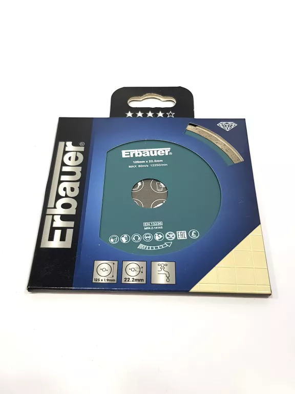 TARCZA DIAMENTOWA ERBAUER CIĄGŁA 125 X 22,2 MM