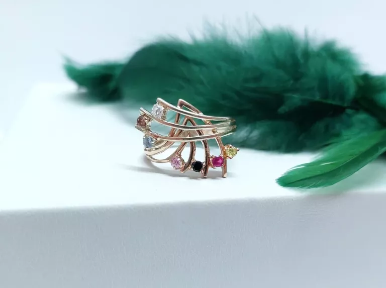 okazja-wyjatkowy-zloty-pierscionek-585-kolory-stan-11323-2