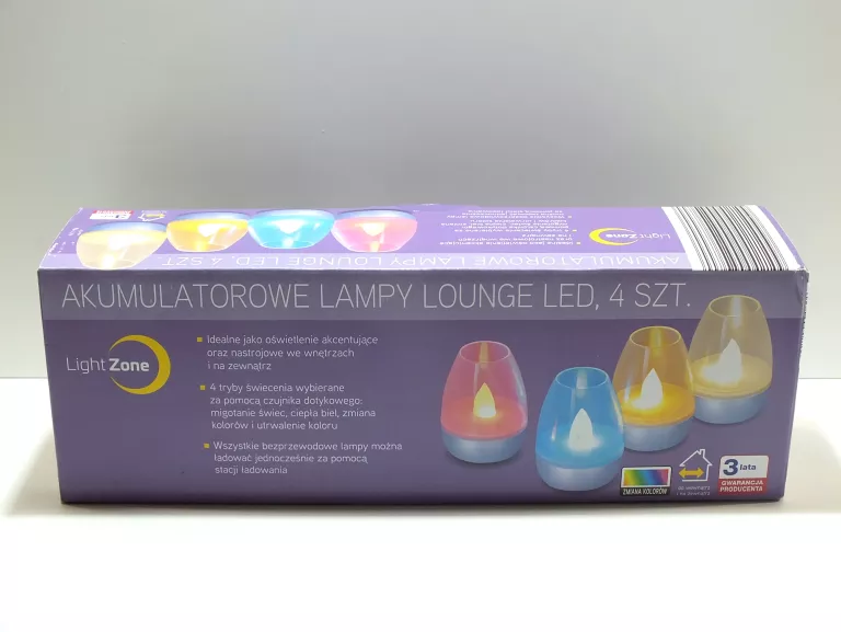 AKUMULATOROWE LAMPY LOUNGE LED 4 SZTUKI