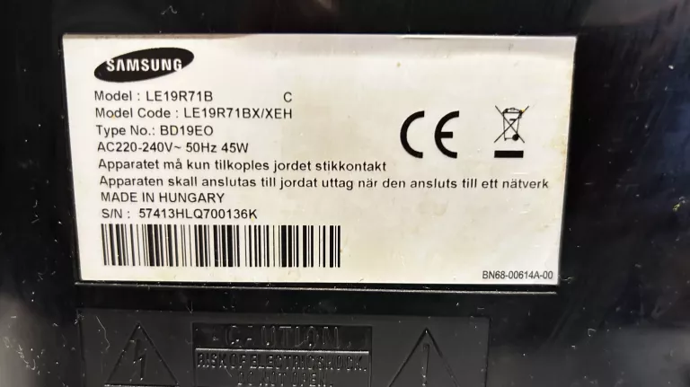 TELEWIZOR SAMSUNG 19 CALI LE19R71B