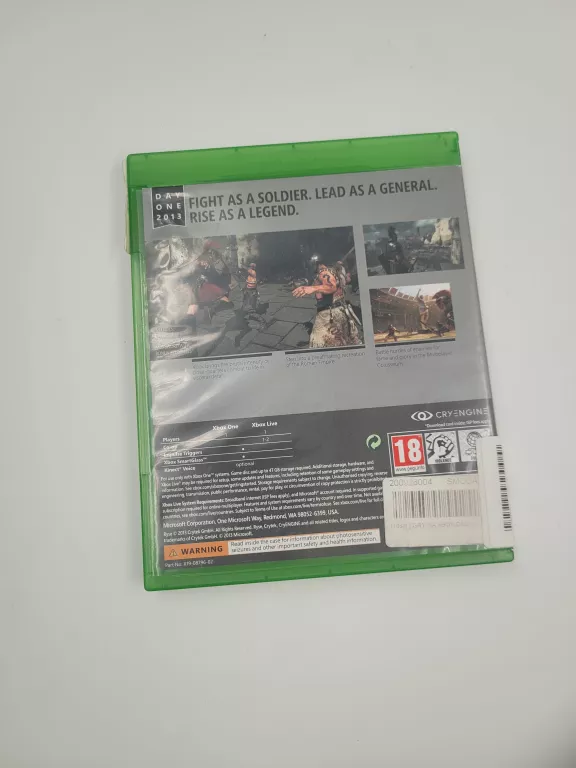 GRA XBOX ONE RYSE SON OF ROME
