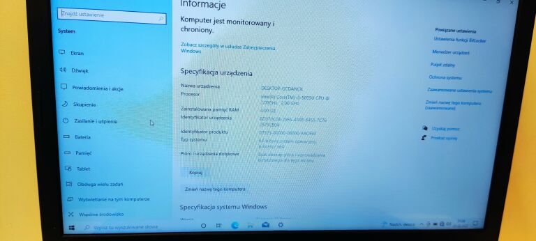 LAPTOP LENOVO IDEAPAD 100-15IBD 4/128 GB SSD W10