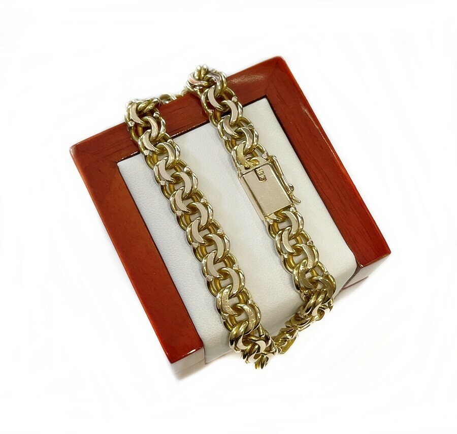 meska-zlota-bransoleta-okazja-splot-inny-splot