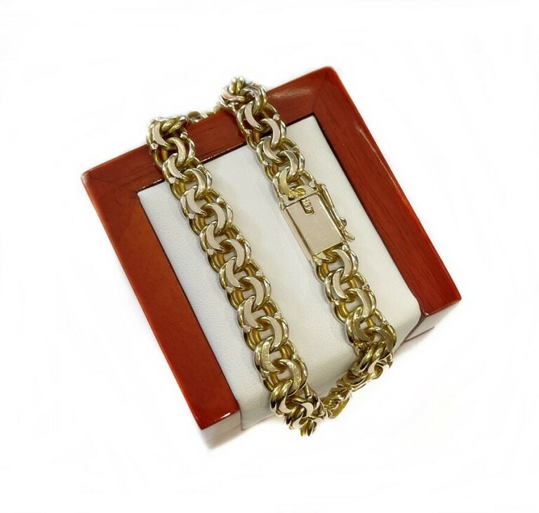 meska-zlota-bransoleta-okazja-splot-inny-splot