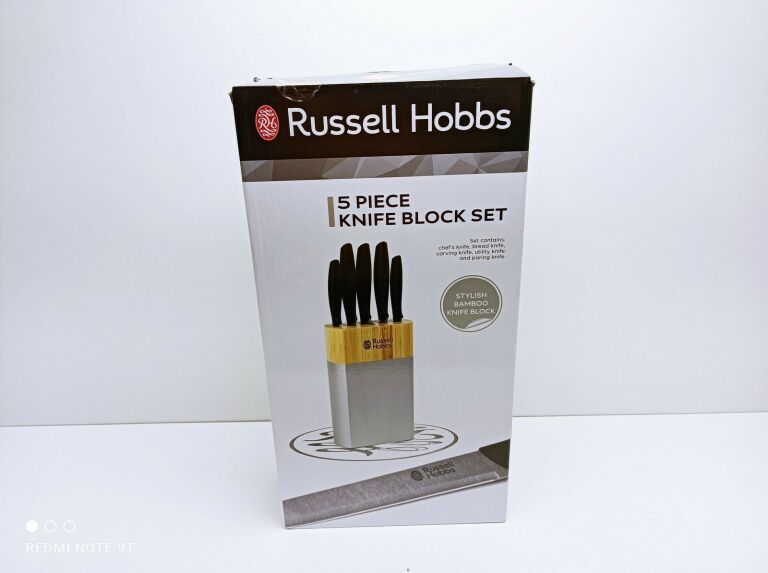 ZESTAW 5 NOŻY W BLOKU RUSSELL HOBBS