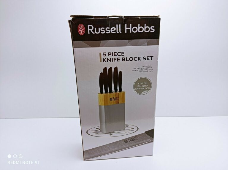ZESTAW 5 NOŻY W BLOKU RUSSELL HOBBS