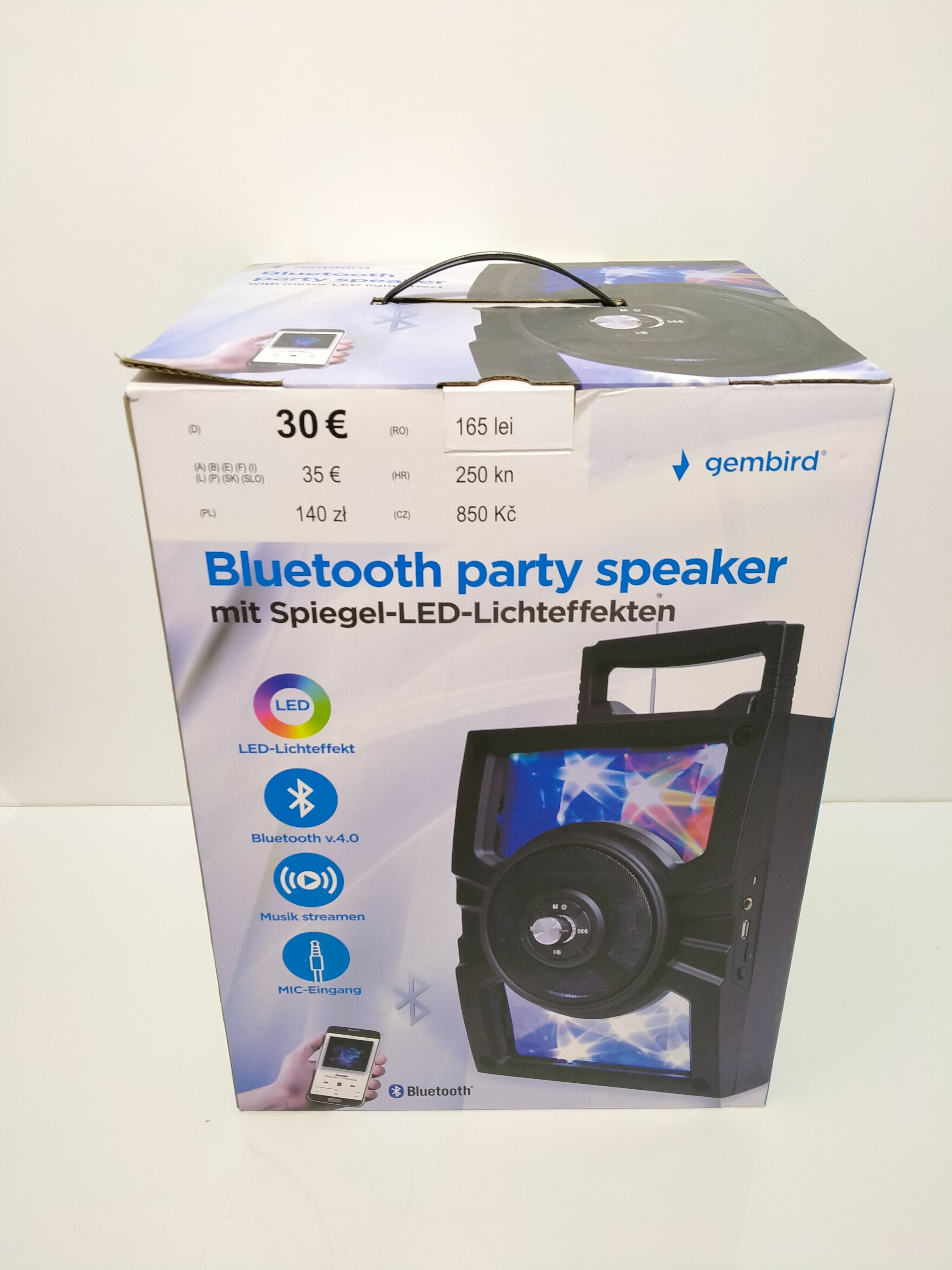 G O NIK GEMBIRD LED BLUETOOTH PARTY SPEAKER