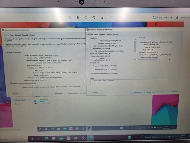 LAPTOP HP 15-DW0035NW I5-8265U | 8GB | 240GB