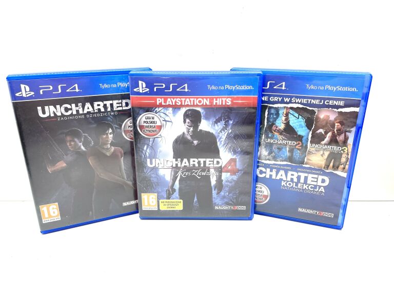 ZESTAW UNCHARTED NA PS4 3 CZĘŚCI HIT!