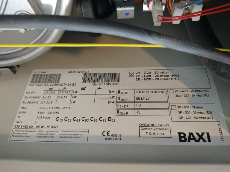KOCIOŁ GAZOWY BAXI DUO-TEC COMPACT+ 24 GA OKAZJA