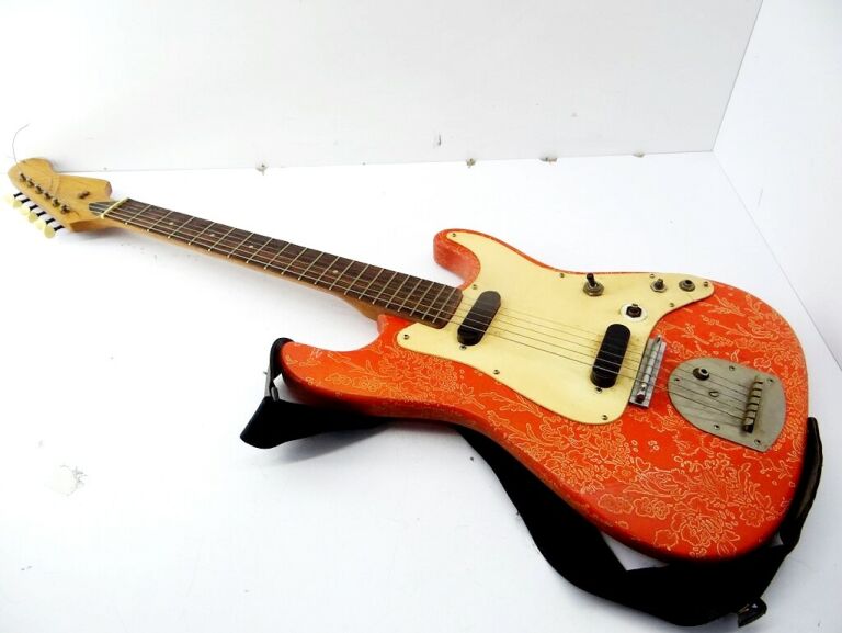 GITARA ELEKTRYCZNA POMARAŃCZOWA