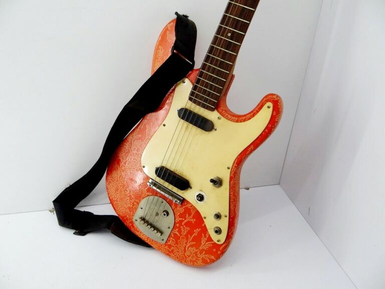 GITARA ELEKTRYCZNA POMARAŃCZOWA