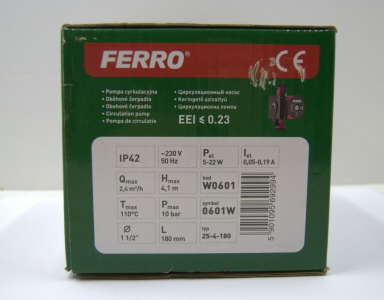 FERRO POMPA CYRKULACYJNA GPA II 25-4-180 0601W