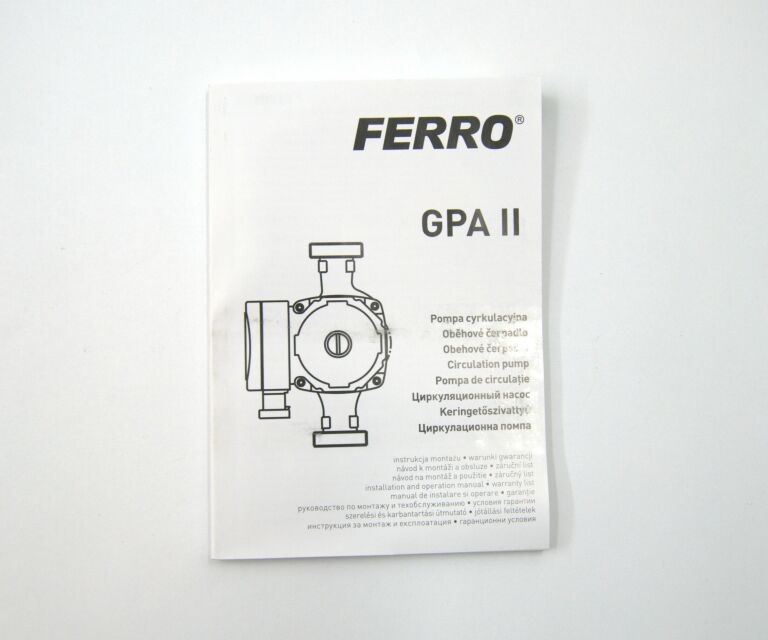 FERRO POMPA CYRKULACYJNA GPA II 25-4-180 0601W