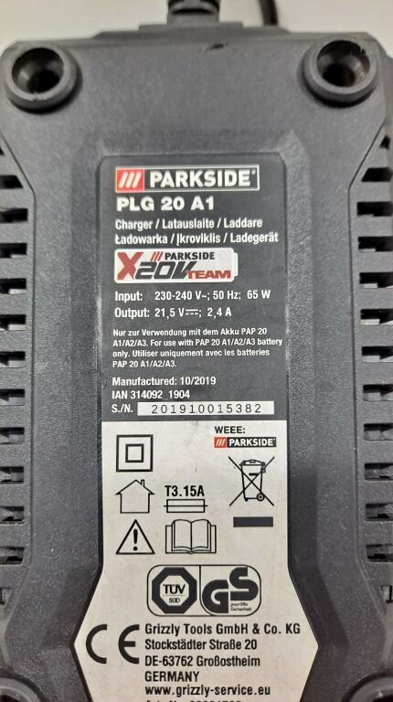 BATERIA PARKSIDE PAP 20 A3 4AH 20V +ŁADOWARKA 65W