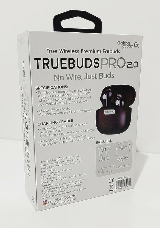 S UCHAWKI BLUETOOTH GABBA GOODS TRUEBUDS PRO 2.0 Bezprzewodowe