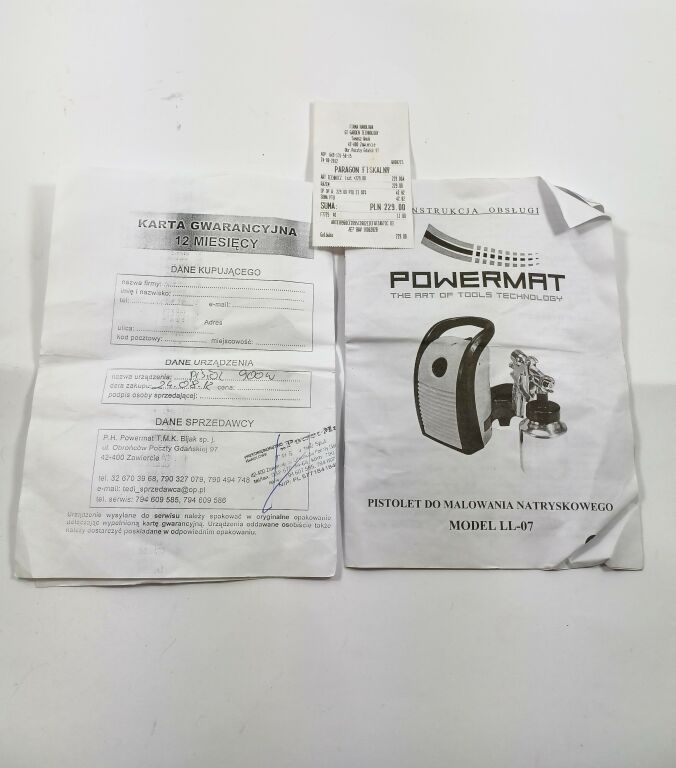 PISTOLET DO MALOWANIA NATRYSKOWEGO POWERMAT LL-07