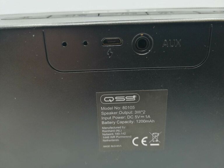 GŁOŚNIK BLUETOOTH QSS 80105 3 W X2 POLECAMY