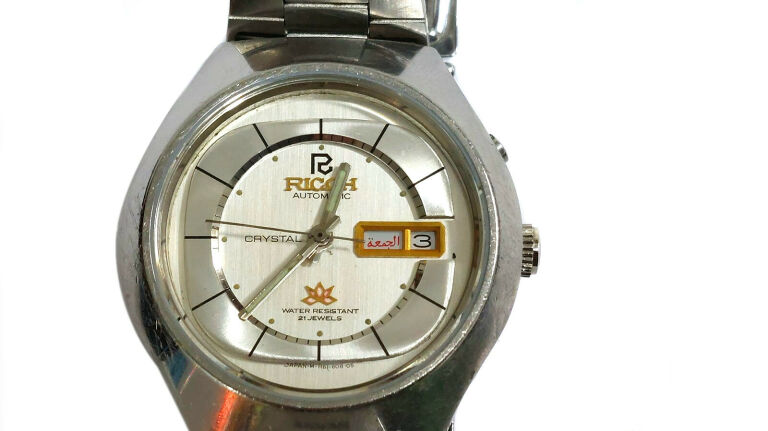 ZEGAREK MĘSKI AUTOMATYCZNY RICOH LATA 70 (OPIS)