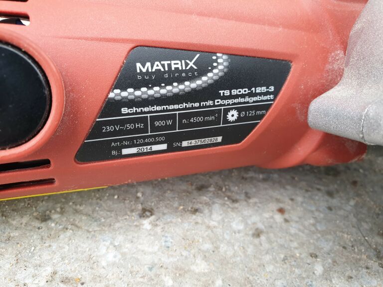 PILARKA/SZLIFIERKA MATRIX TS 900-125-3 Z TARCZĄ