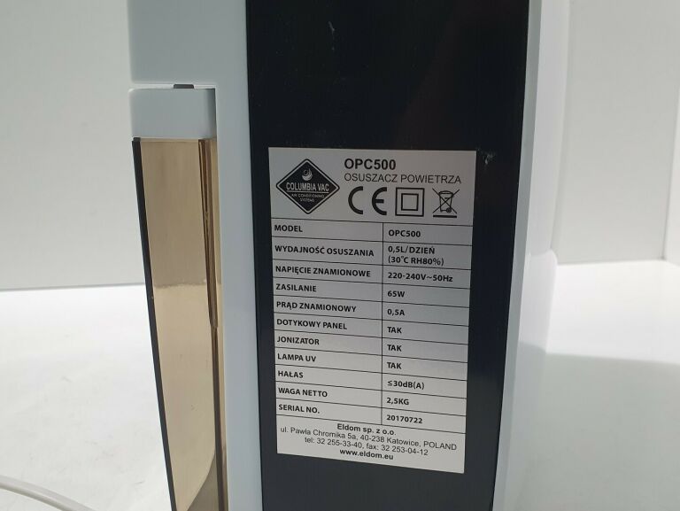 OSUSZACZ POWIETRZA ELDOM COLUMBIAVAC OPC500