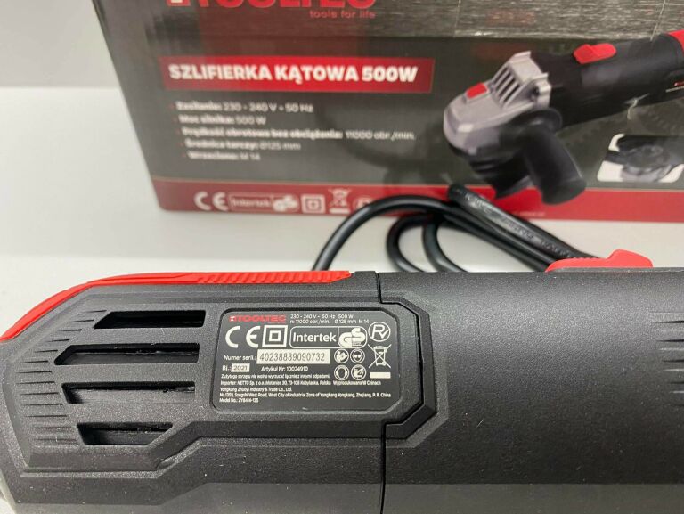 TOOLTEC SZLIFIERKA KĄTOWA 500W+PUD