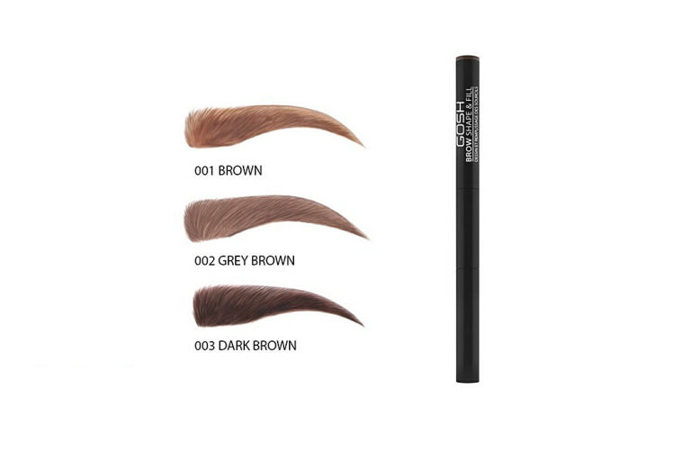 GOSH WYPEŁNIACZ DO BRWI 2W1 001 BROWN