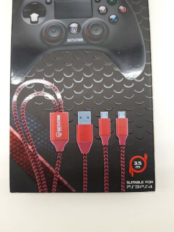 KABEL DO ŁADOWANIA PADÓW BATTLETRON PS3/PS4