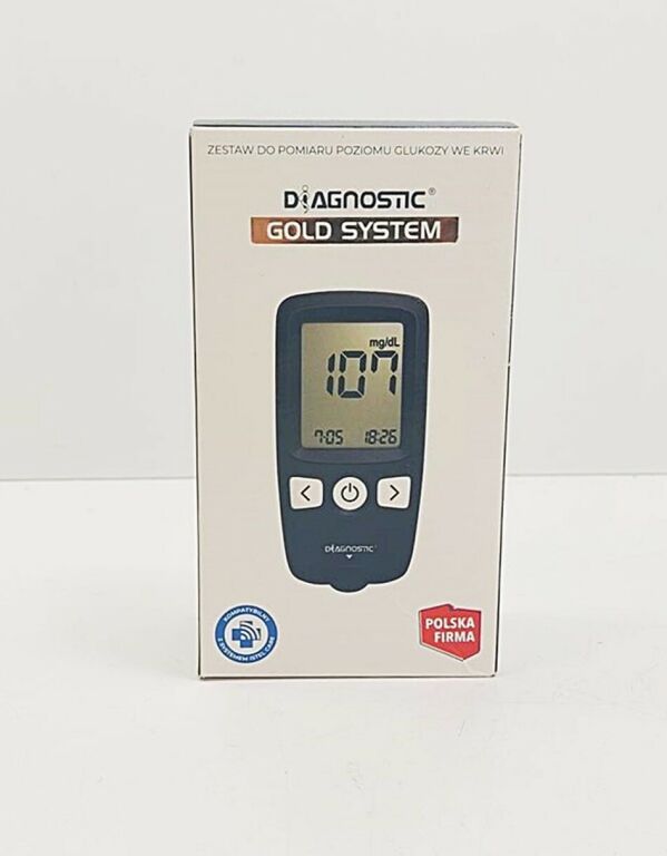GLUKOMETR DIAGNOSTIC GOLD SYSTEM KOMPLET
