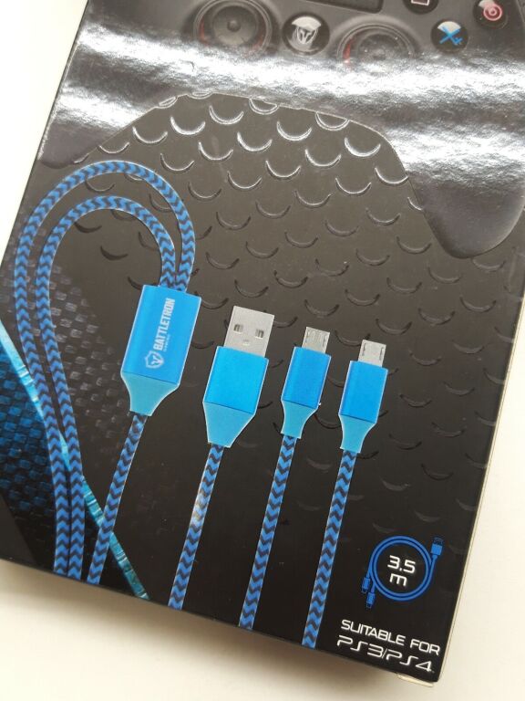 KABEL DO ŁADOWANIA PADÓW BATTLETRON PS3/PS4