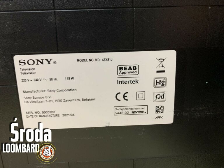 TV SONY KD-43X81J PILOT